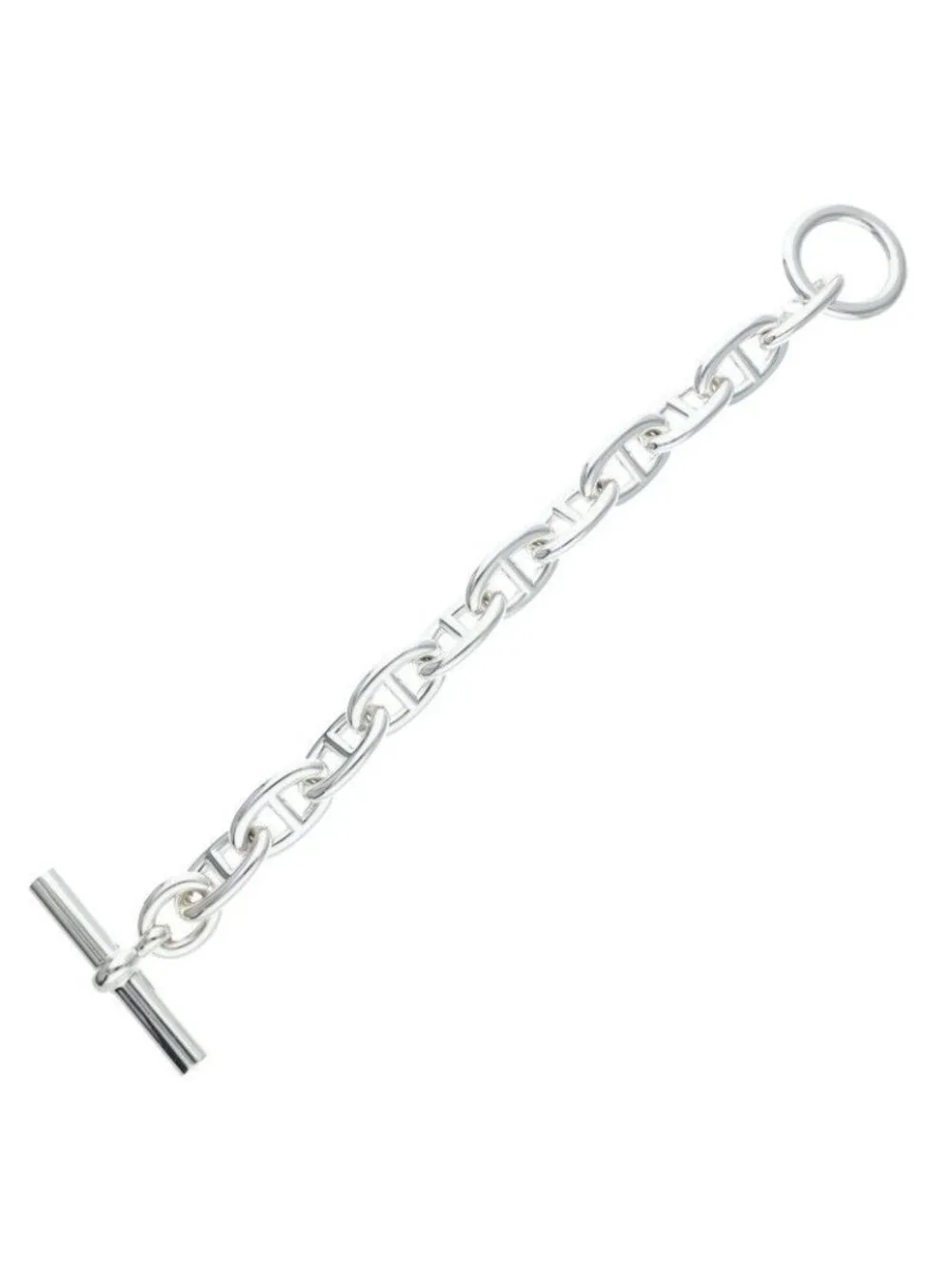 Hermes Chaine D'ancre TGM Silver Bracelet
